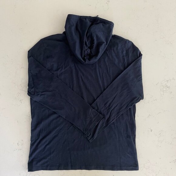 Calvin Klein Casual Lightweight Pull On Lg Sleeve 100% Cotton Hoodie Navy Sz XL - Picture 6 of 10